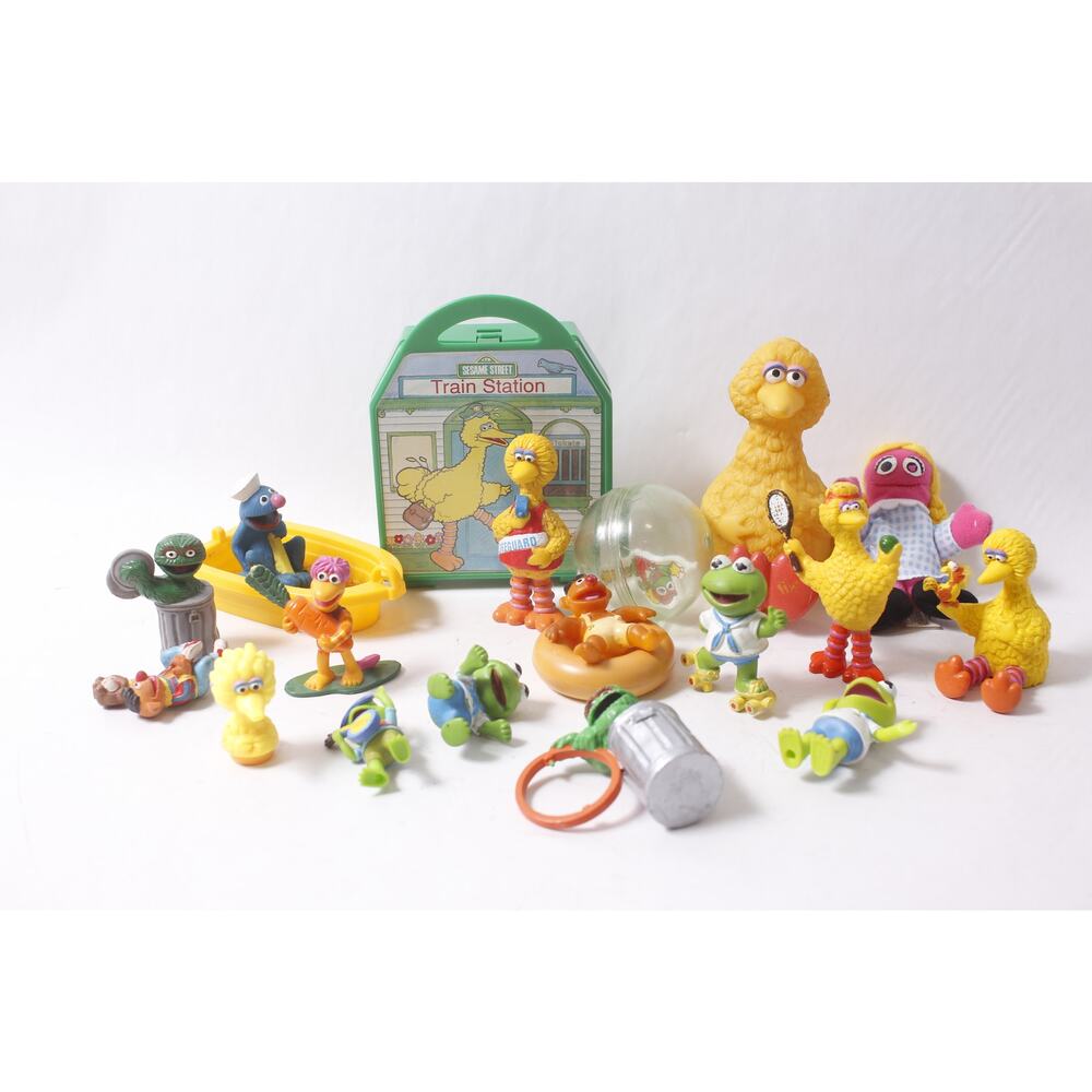 FLAWED Sesame Street Toy Figure Lot Vintage Collectible Miniature